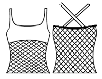 Double strap with mesh tankini